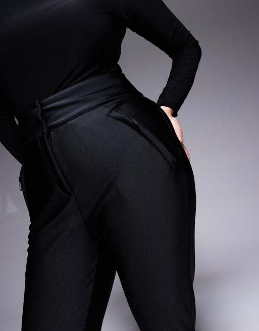 Pantalones de esquí negro brillante impermeables de corte pitillo de softshell Ski de 4505 Curve , 3 de 5