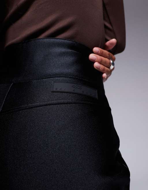 Pantalones de esquí negro brillante impermeables de corte pitillo de softshell Ski de 4505 Petite , 5 de 5