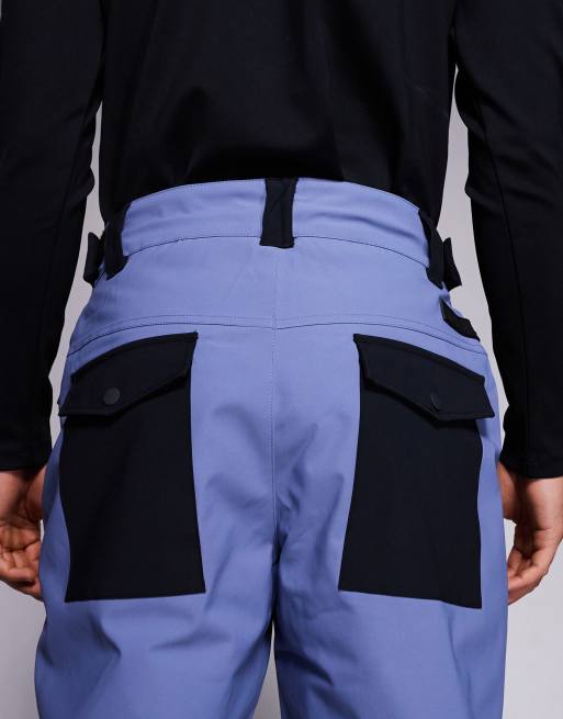 Pantalones de esquí negros y azul claro de pernera recta impermeables Ski de 4505, 5 de 5
