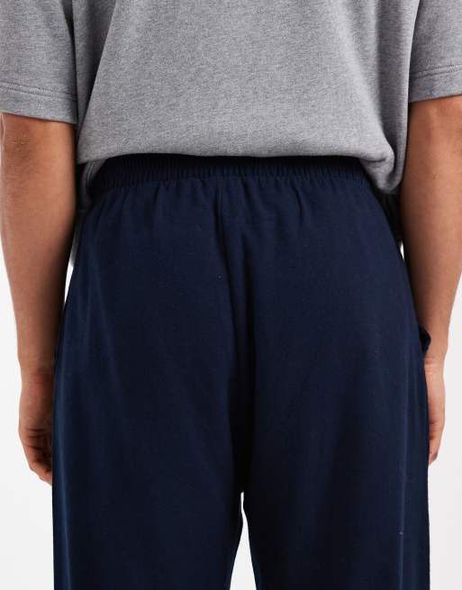Pantalones de estar por casa azul marino de algodón cepillado de ASOS DESIGN, 3 de 4