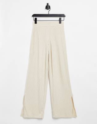 Pantalones de estar por casa color avena con aberturas de Gilly Hicks (parte de un conjunto)