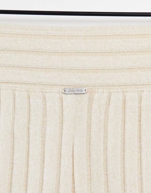 Pantalones de estar por casa color avena con aberturas de Gilly Hicks (parte de un conjunto), 3 de 4
