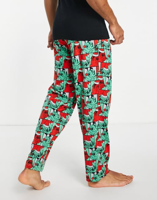 Pantalones de estar por casa con estampado navideño de carlinos de ASOS DESIGN, 2 de 4