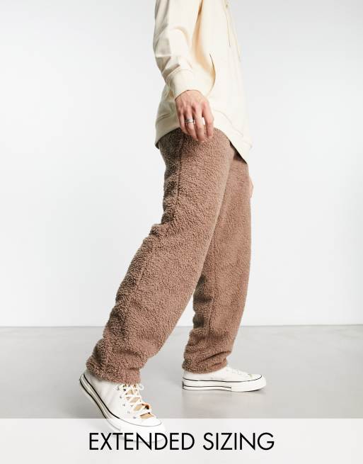 Pantalones de por casa marrones de borreguito de ASOS DESIGN | ASOS