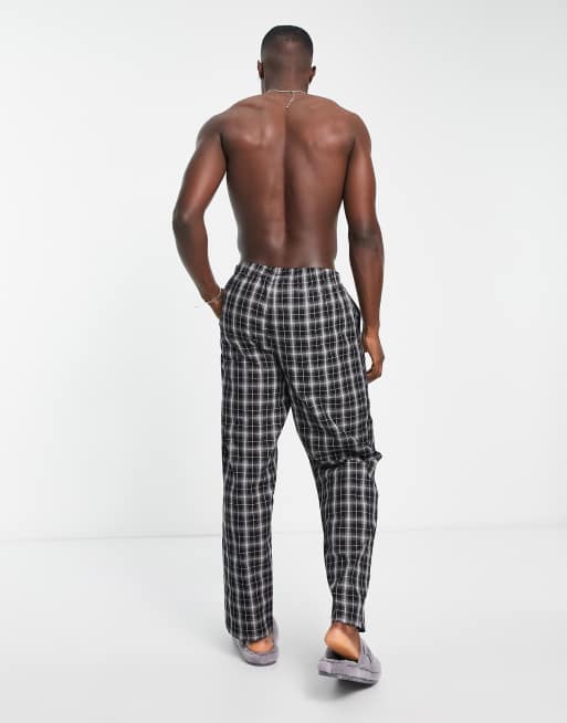 Pantalones de estar por casa negros a cuadros de ASOS DESIGN, 2 de 4