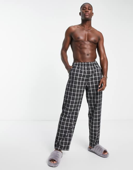 Pantalones de estar por casa negros a cuadros de ASOS DESIGN, 4 de 4