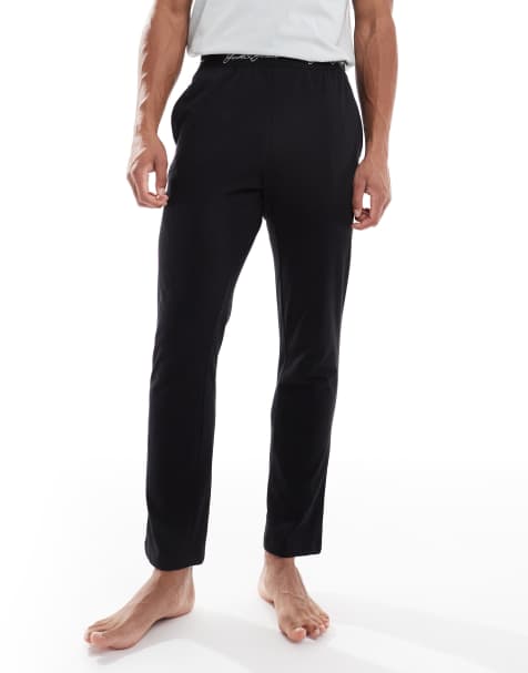 Pantalones de estar por casa negros con detalle de texto de Jack & Jones - view 1