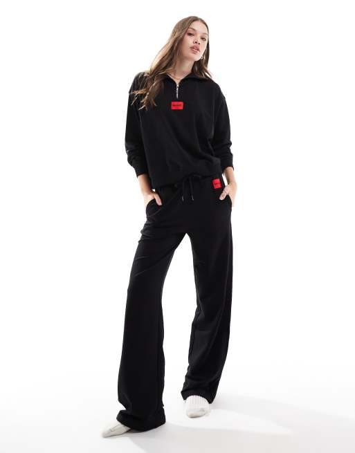 Pantalones de estar por casa negros Talua de HUGO Bodywear
