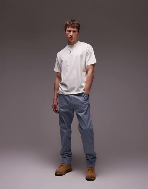 Pantalones de estilo carpintero con estampado milrayas de CAT WWR  - view 1