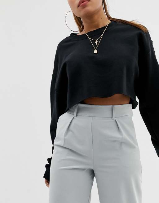 Pantalones de pernera ancha con detalle plisado de ASOS DESIGN Petite, 3 de 4