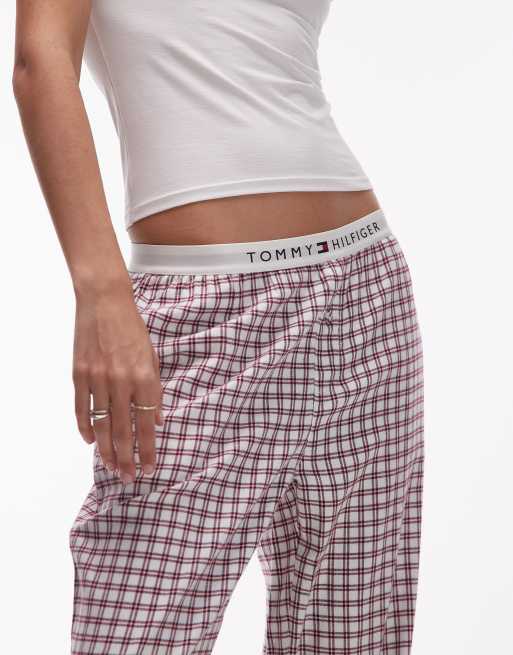 Pantalones de pijama a cuadros vichy rojos de Tommy Hilfiger, 4 de 4