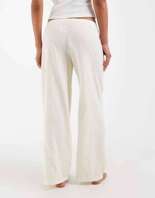 Pantalones de pijama amarillos de pernera ancha de Hollister , 4 de 4