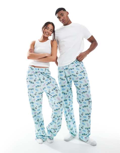 Pantalones de pijama azules con estampado gráfico "Pizza Planet" de "Toy Story" de Disney de ASOS DESIGN - view 1