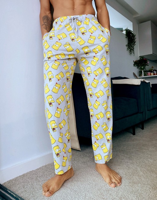 Pantalones De Pijama Con Estampado De Bart Simpson De Asos Design Asos