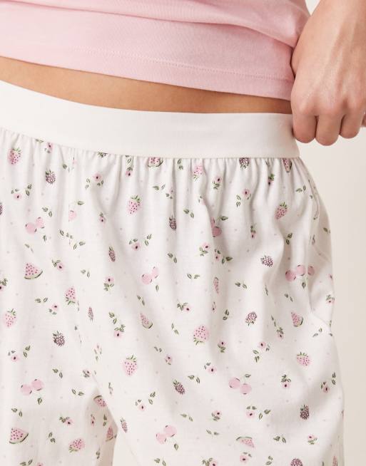 Pantalones de pijama con estampado de flores y frutas Mix & Match de ASOS DESIGN, 3 de 4