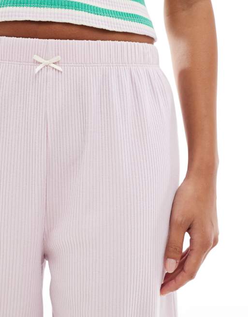 Pantalones de pijama lilas de canalé Mix & Match de ASOS DESIGN Petite, 5 de 5