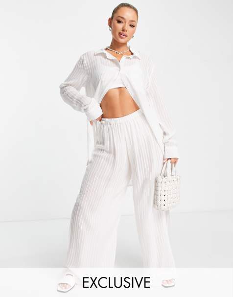 Pantalon blanco discount de playa mujer