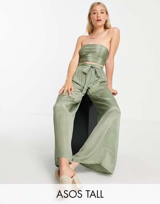 Conjunto playero caqui de top y pantalones de ASOS DESIGN Tall, 3 de 3