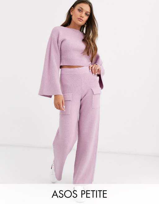Conjunto de canalé en violeta de ASOS DESIGN Petite , 3 de 3