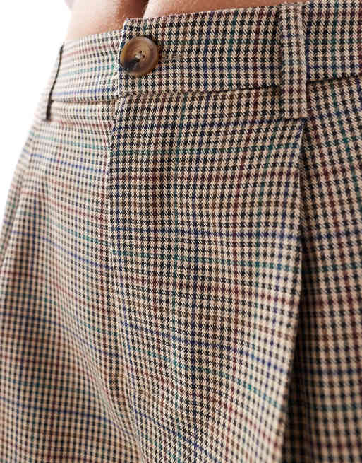 Pantalones de sastre a cuadros de pernera ancha de Reclaimed Vintage, 4 de 5