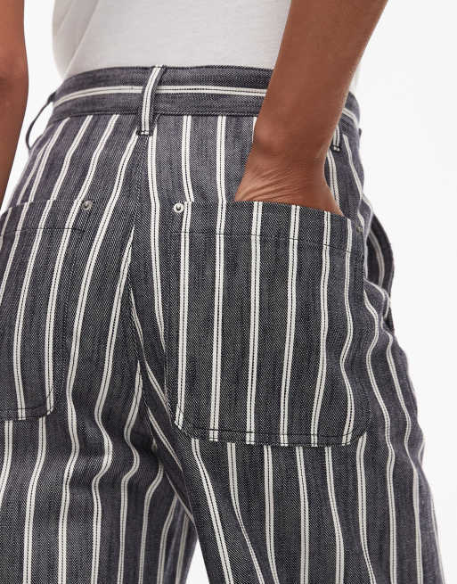 Pantalones de sastre azul marino a rayas blancas de & Other Stories, 5 de 5