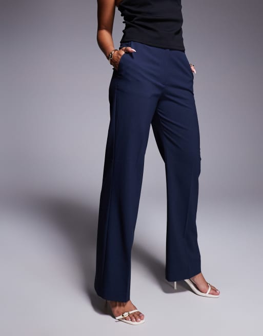 Pantalones de sastre azul marino de corte recto slim de ASOS DESIGN, 2 de 5