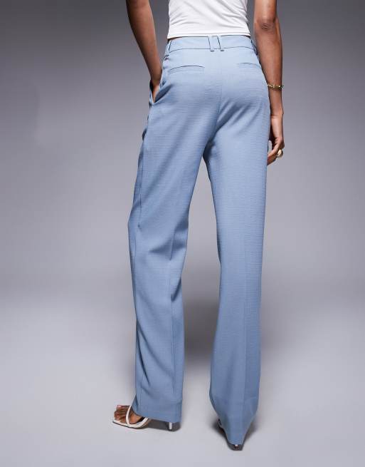 Pantalones de sastre azules de pernera ancha con botones dorados de ASOS DESIGN Tall, 3 de 5