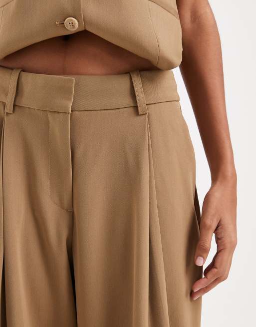Pantalones de sastre beis de pernera ancha Mix & Match de Vero Moda (parte de un conjunto), 5 de 5