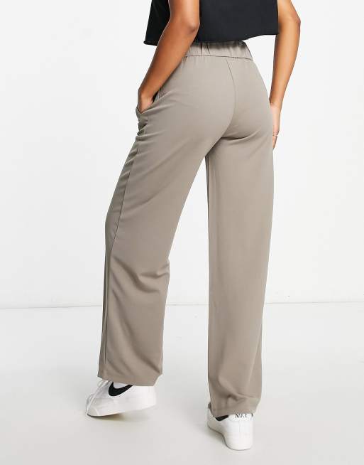 Pantalones de sastre beis grisáceo de pernera ancha de JDY, 2 de 4