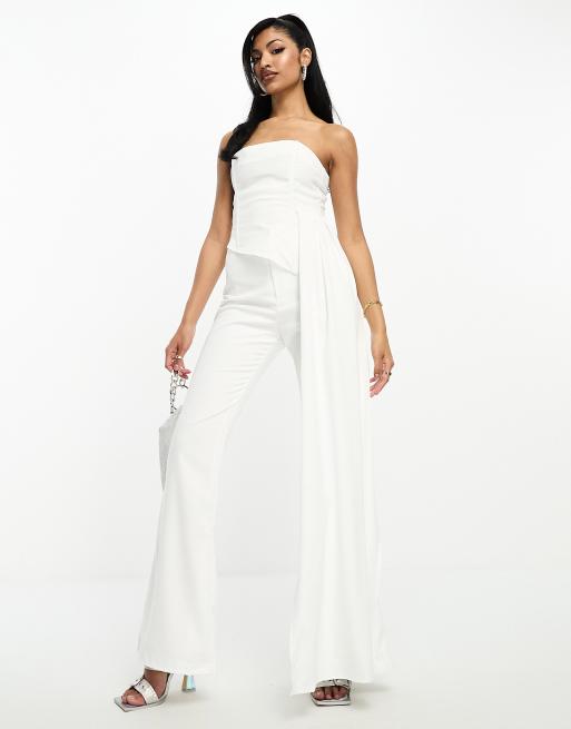 Pantalones de sastre blancos de Missy Empire (parte de un conjunto)