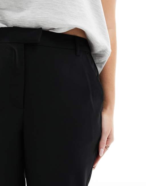 Pantalones de sastre capri negros de corte recto slim de ASOS DESIGN Hourglass, 5 de 5