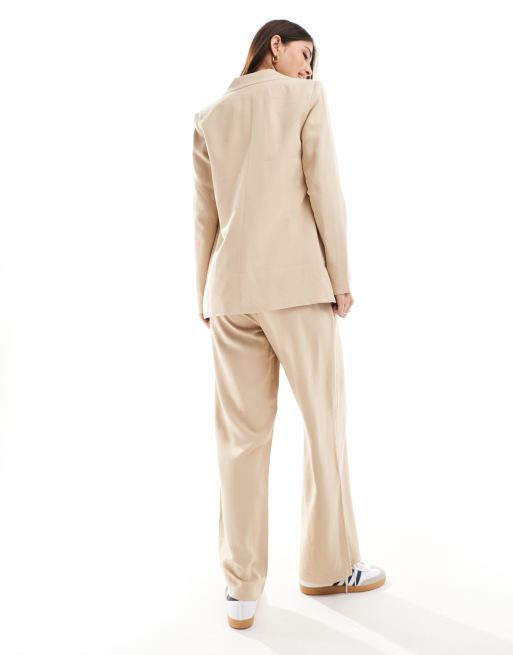 Pantalones de sastre color crema de pernera ancha Mix & Match de Vero Moda (parte de un conjunto), 2 de 5