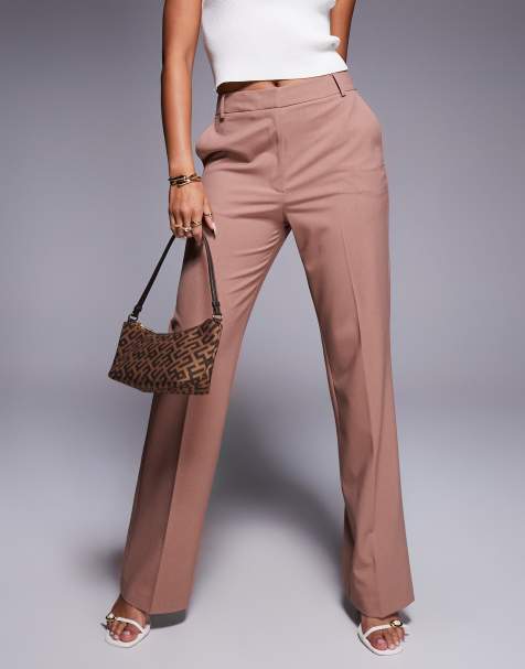 Pantalones de sastre color moca de corte recto slim de ASOS DESIGN - view 1