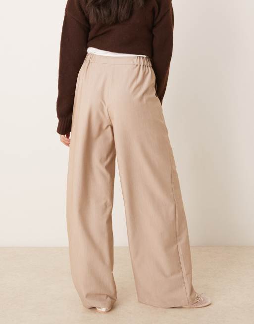 Pantalones de sastre color piedra de pernera recta holgada de ASOS DESIGN , 3 de 5