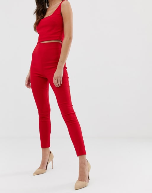 Pantalones de sastre en rojo de Vesper (parte de un conjunto), 4 de 4