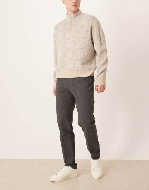 Pantalones de sastre gris carbón de tweed de Mango - view 1