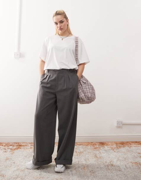 Pantalones de sastre grises de pernera ancha de COLLUSION - view 1