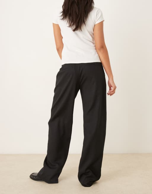 Pantalones de sastre grises de pernera recta holgada y talle bajo de ASOS DESIGN, 3 de 5