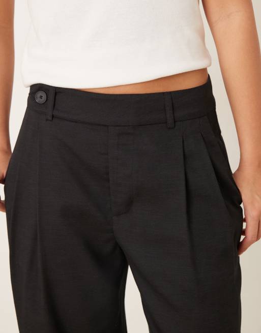Pantalones de sastre grises de pernera recta holgada y talle bajo de ASOS DESIGN, 5 de 5