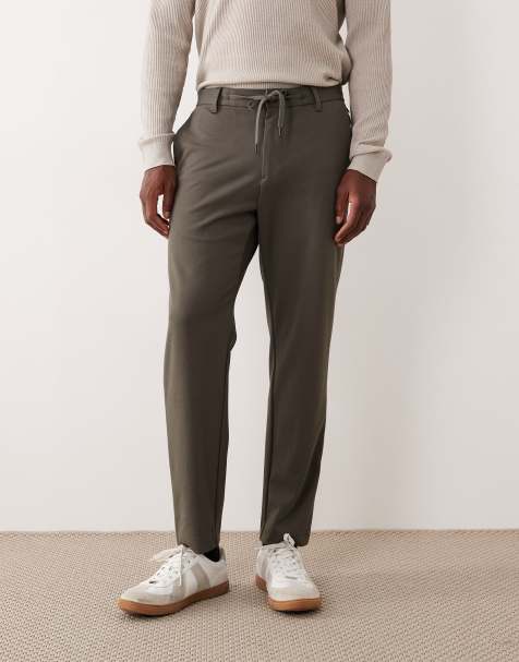 Pantalones de sastre marrón medio con lazada en la cintura de Mango - view 1