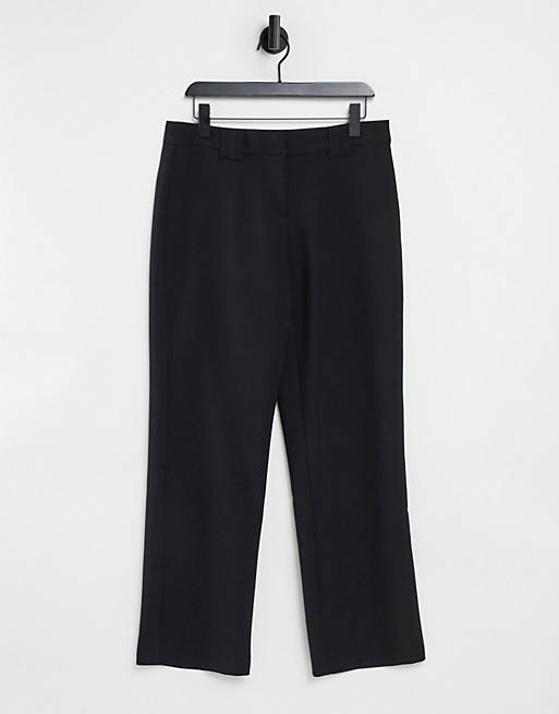 Pantalones de sastre negros con pernera ancha de Y.A.S