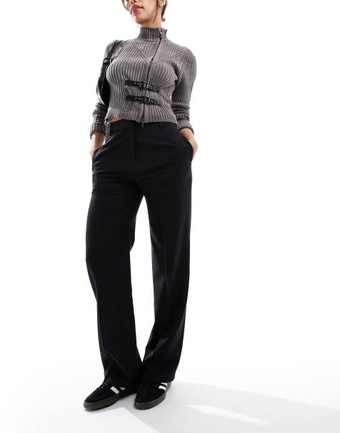 Pantalones de sastre negros de corte recto slim de ASOS DESIGN - view 1