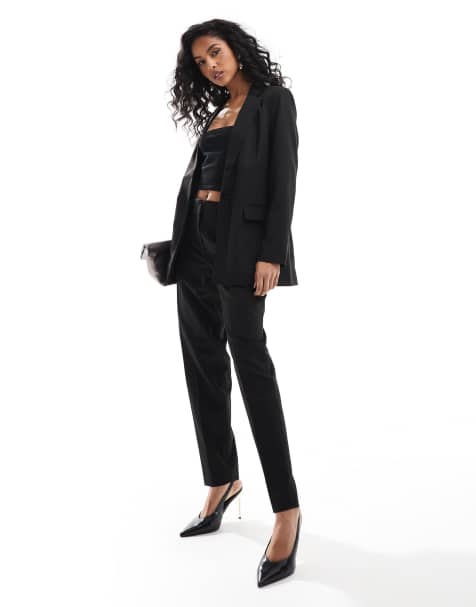Pantalones de sastre negros de corte tapered Mix & Match de Vero Moda (parte de un conjunto) - view 1