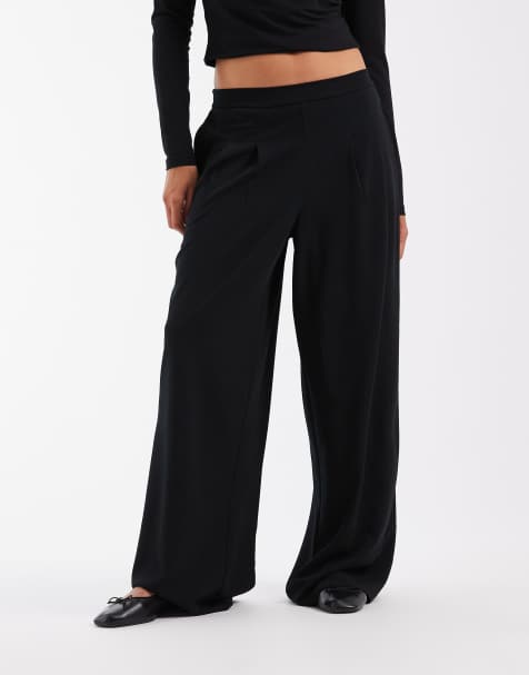 Pantalones de sastre negros de pernera ancha de ONLY - view 1