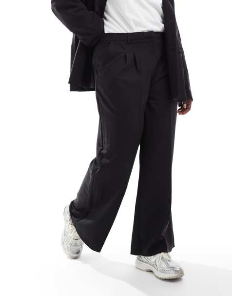 Pantalones de sastre negros de pernera ancha holgada de COLLUSION Plus (parte de un conjunto) - view 1