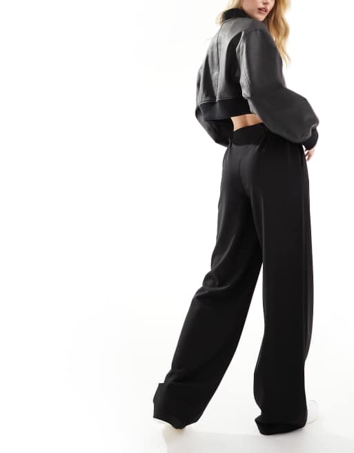 Pantalones de sastre negros de pernera recta holgada de ASOS DESIGN Tall, 5 de 5