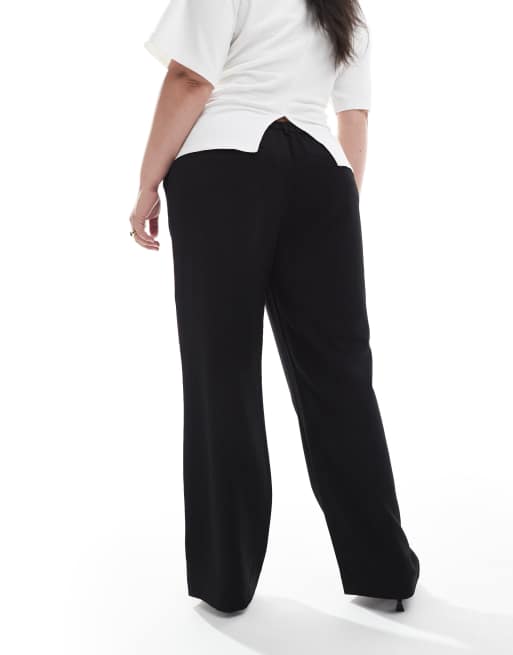 Pantalones de sastre negros de talle alto de ONLY Curve, 2 de 5