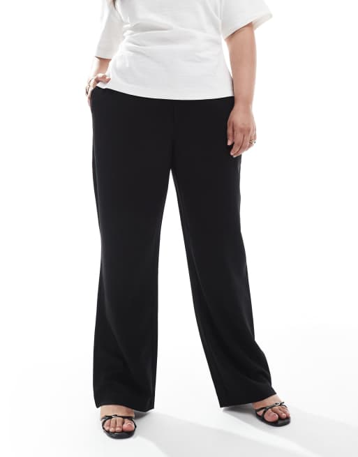 Pantalones de sastre negros de talle alto de ONLY Curve, 4 de 5