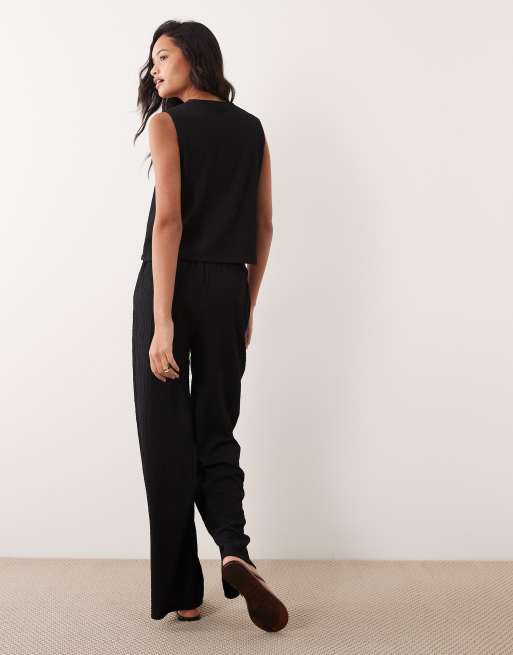 Pantalones de sastre negros texturizados de JDY (parte de un conjunto), 5 de 5