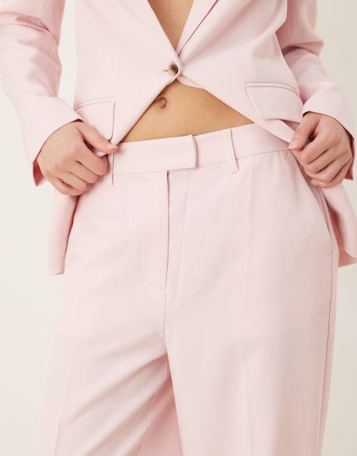 Pantalones de sastre rosa flor de cerezo de talle alto de VILA (parte de un conjunto), 3 de 5